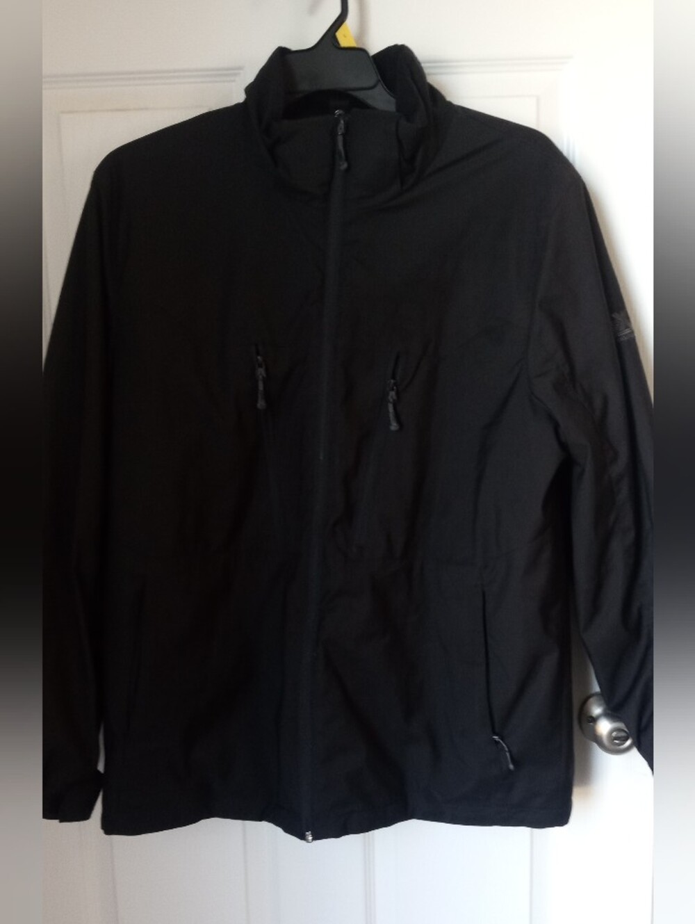 ZeroXposur Black Men's Hooded Windbreaker Jacket